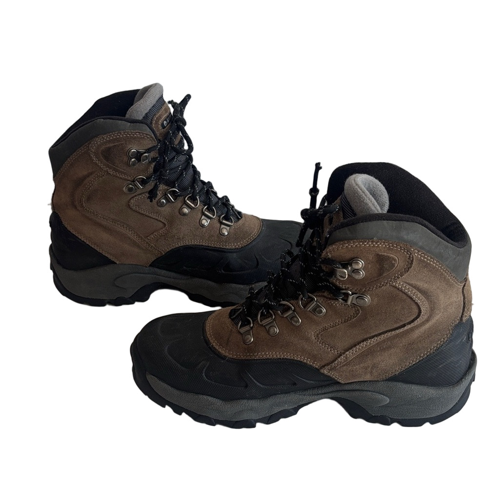 HI-TEC Women's Brown and Black Igloo Waterproof Insulated Winter Snow Boots 8.5